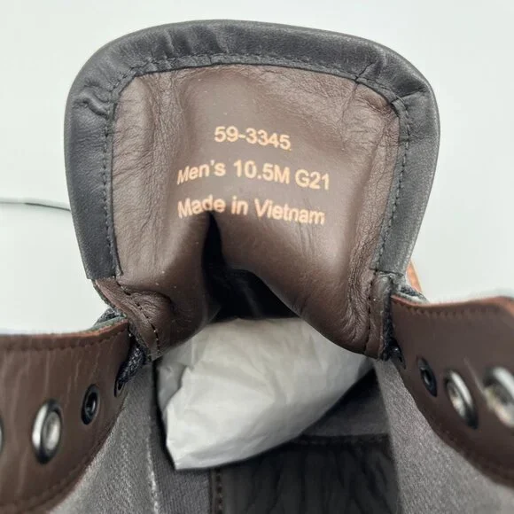 Johnston & Murphy Chadwick Boots Size 10.5M Black Leather EVA Rubber Lug Sole - Picture 9 of 16